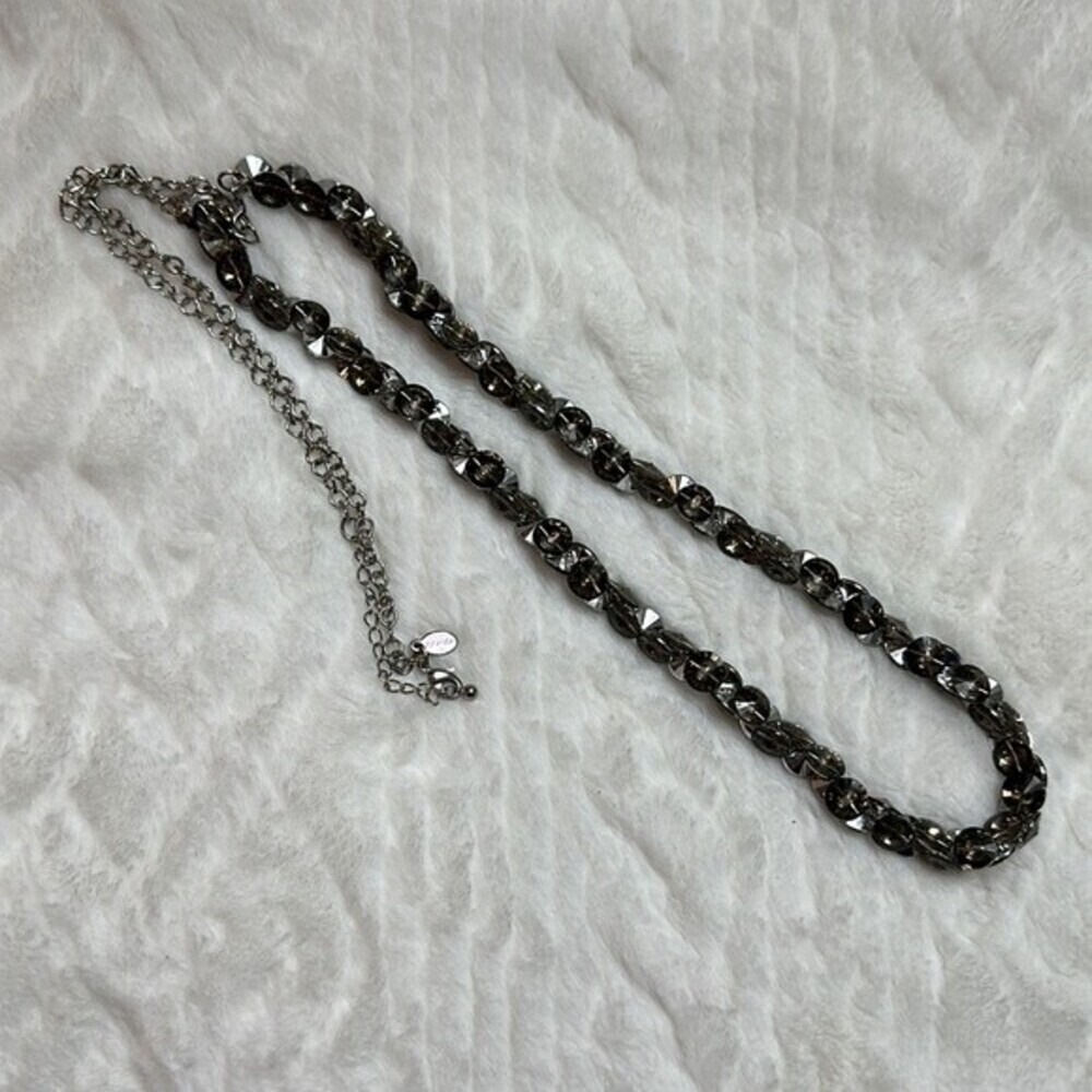 Aea Silver Tone Multi Disk Statement Necklace - image 6